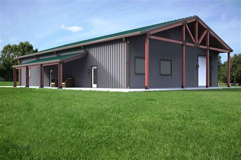 metal pole barn shop house|40x60 pole barn prices installed.